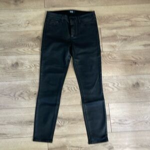 PAIGE hoxton ankle leather-like jeans